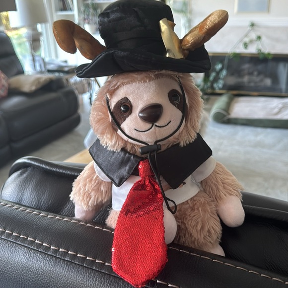 Pet pilgrim hat, and rhinestone tie with collar - Picture 5 of 6